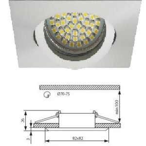 Faretto Incasso Alluminio Diam 70-75 EVIT CT-DTL50-AL